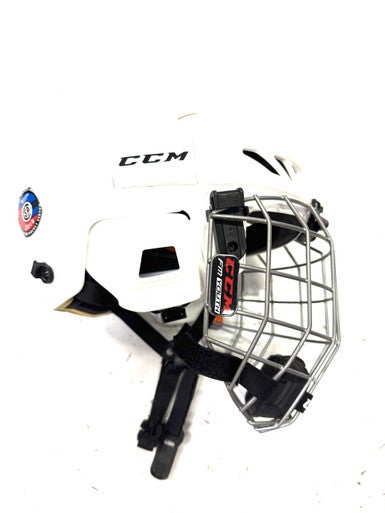 Used CCM FL3DS YOUTH Helmet Cage Combo White One Size 11860-S000298669
