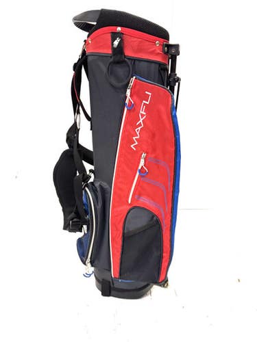 Used Maxfli BK RED Jr Stand Bag Black 11860-S000298657