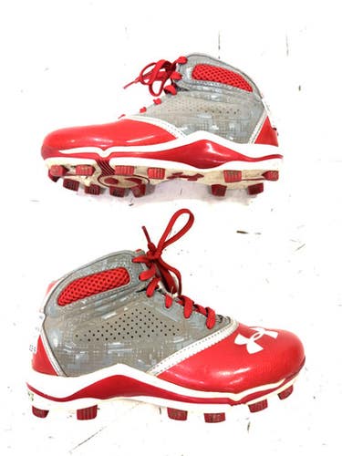 Used Under Armour AUTHENTIC BB/SB Cleats Red Junior 02.5 11860-C000298651
