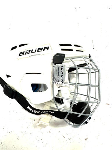 Used Bauer PRODIGY NOT CERTIFIED Helmet Cage Combo White One Size 11860-C000298642