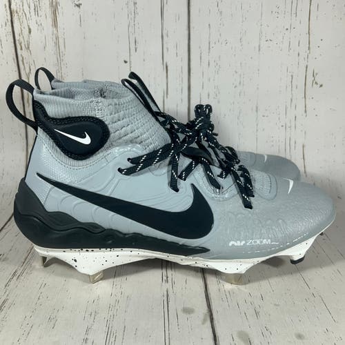 Nike Alpha Huarache NXT Metal Baseball Cleats Wolf Grey Size 7 DJ6517-003