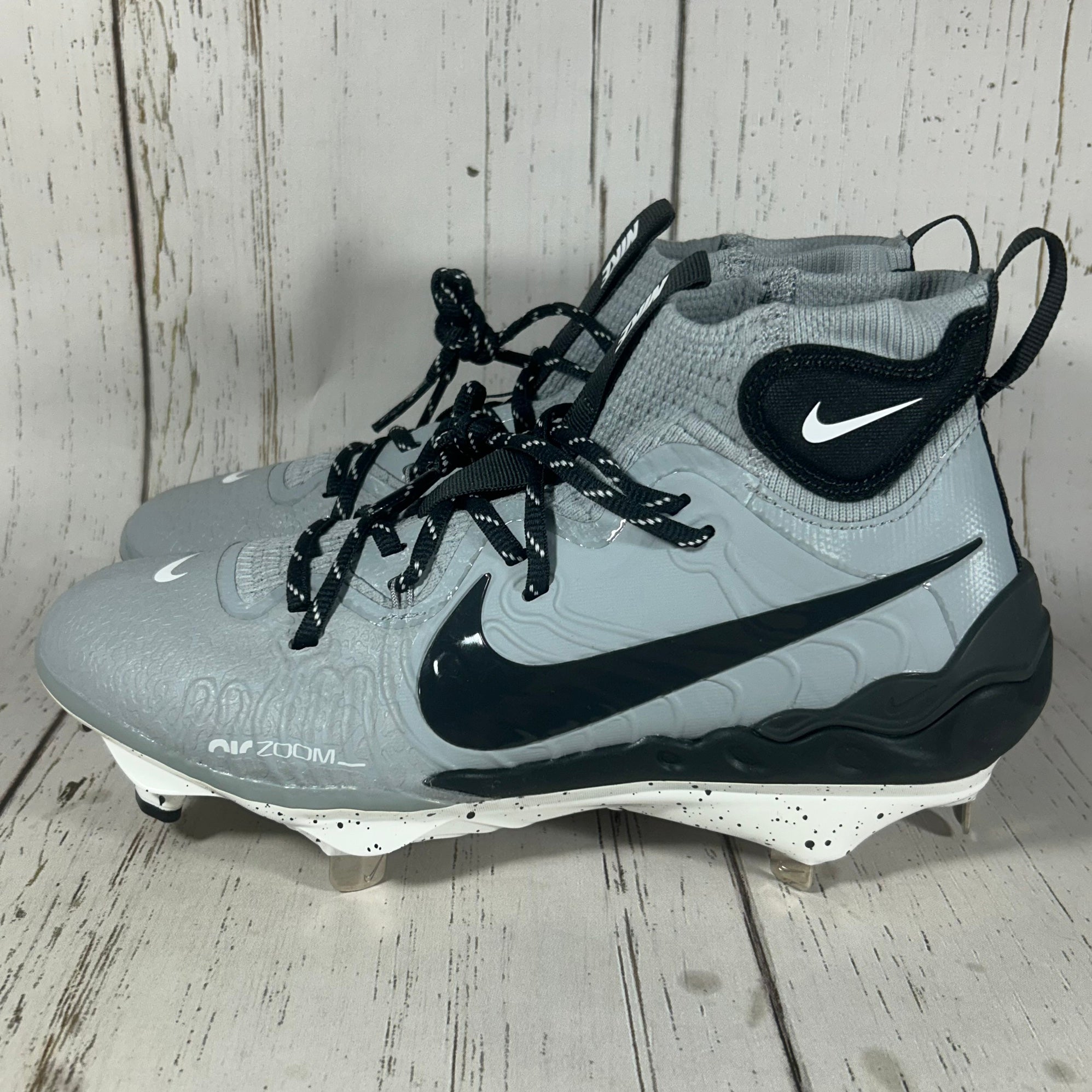 Nike Alpha Huarache NXT Metal Baseball Cleats Black Gray DJ6517-010 Men Size 7.5 Nike Alpha Huarache NXT Metal Baseball Cleats Wolf Grey Size  main image 4