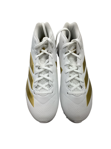 Used Adidas ADIZERO Adult FB Cleats White Senior 8.5 11613-S000168682