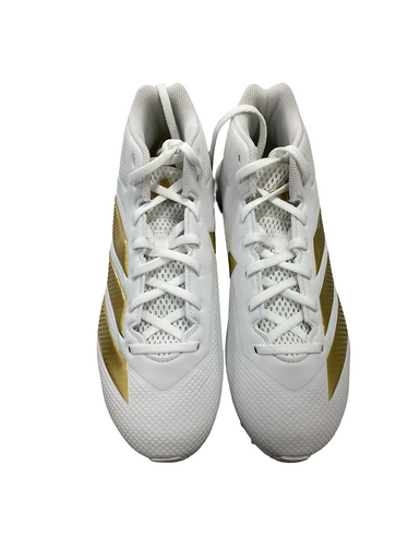 Used Adidas ADIZERO Adult FB Cleats White Senior 8.5 11613-S000168682
