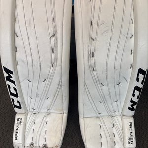 Used CCM PREMIER R1.9 Goalie Leg Pads Senior White 34" 11858-S000081000