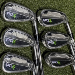Pinemeadow Golf PGX One-Length Iron Set 5-AW (No PW) Steel Regular R-Flex NEW!