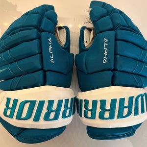 San Jose Sharks Warrior Alpha DX Pro Gloves 13” - Team Stock