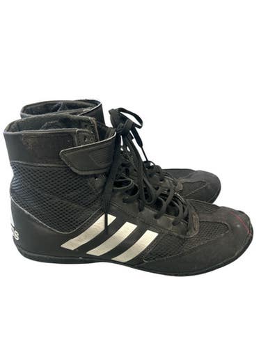 Used Asics BLK/SILVER BA8007 Wrestling Shoes Black Senior 7.5 11862-S000091089