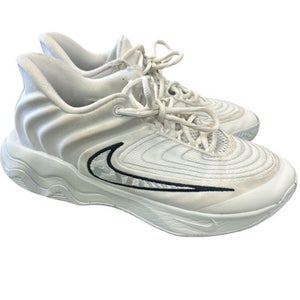 Used Nike FQ3680-100 WHT/BLK Basketball Shoes M White Senior 7.5 11862-S000091090