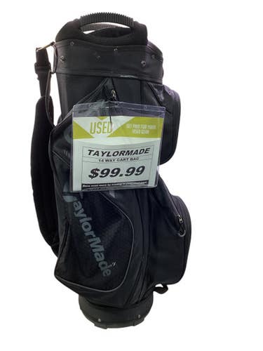 Used Taylormade 14 WAY CART BAG Mens Cart Bag Black 11347-S000256494