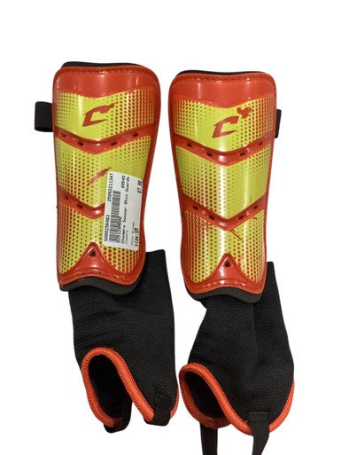 Used Champro Soccer Shin Guards Junior Orange SM 11347-S000256463
