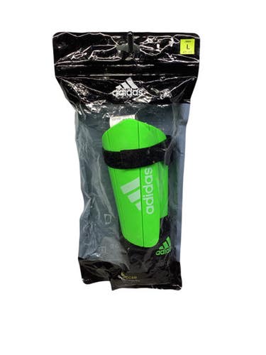 Used Adidas GHOST YOUTH Soccer Shin Guards Junior Green LG 11347-S000256458