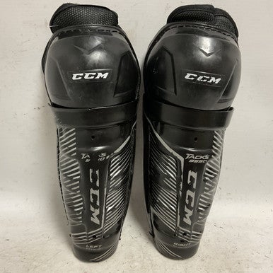 Used CCM TACKS 9550 Junior Shin Guards Black 10" 11855-S000191764