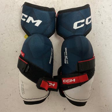 Used CCM NEXT Junior Elbow Pads White/Royal/Red LG 11855-S000191742