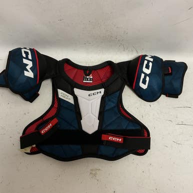 Used CCM NEXT Junior Shoulder Pads Navy Blue And Red LG 11855-S000191743