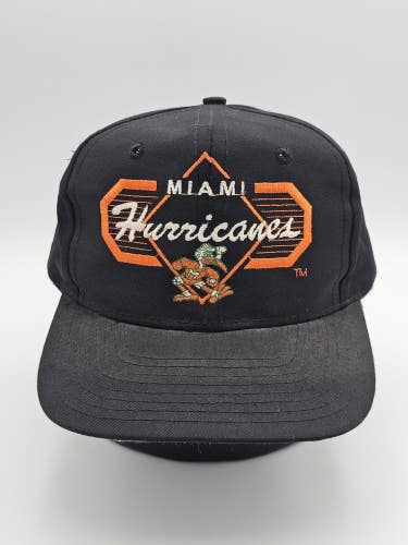 Vintage Miami Hurricanes NCAA College Sports Top Of The World Hat Vtg Snapback
