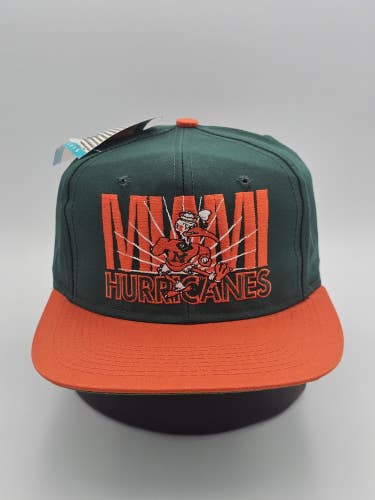 NEW Vintage Rare Miami Hurricanes NCAA College Sports Hat Cap Vtg Snapback