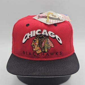 NEW Vintage Chicago Blackhawks #1 Apparel NHL Hockey Sports USA Hat Vtg Snapback