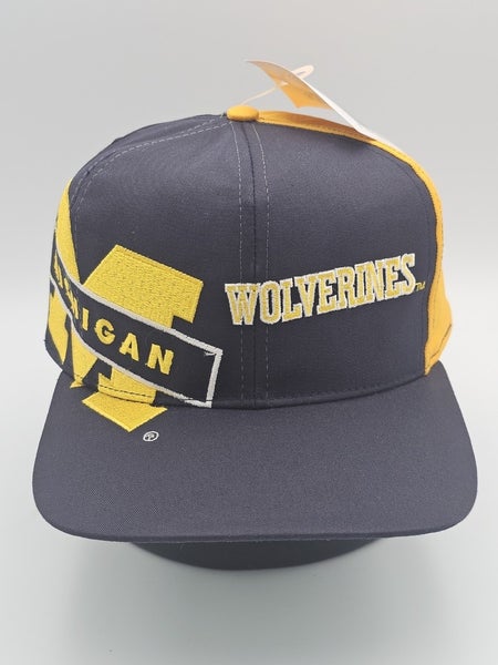 NEW Vintage Michigan Wolverines NCAA Twins Enterprise Big Logo Hat Cap Snapback