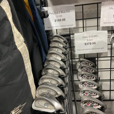 Used Ping EYE 2 BLUE DOT IRON SET Mens Iron Set RH 2I-SW 11834-S000040930