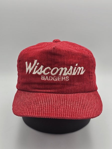Vintage Wisconsin Badgers Sports Specialties NCAA Corduroy Script Zipperback Hat