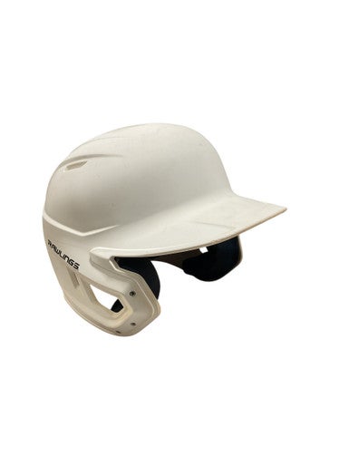 Used Rawlings BASEBALL HELMET WHT Batting Helmet No Mask White One Size 11834-S000018765