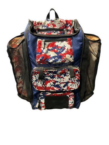 Used BoomBah USA ROLLER BAG BB/SB Player Wheeled Bag Navy Blue 11834-S000038602