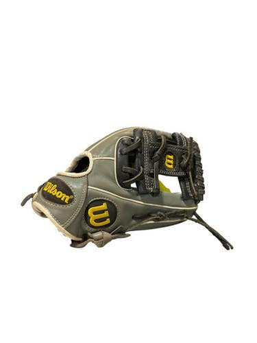 Used Wilson A500 GLOVE BB/SB Glove RH Throw Grey 11" 11834-S000039038