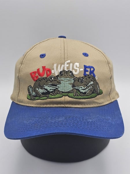 Vintage Budweiser Frog 1995 Beer Bud Light Promo 1990s Hat Cap Vtg Snapback