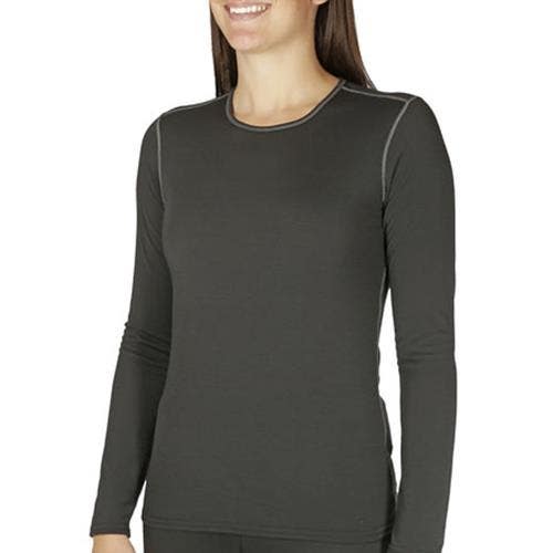 WOMENS HOT CHILLYS PEPPER SKINS CREW NECK BASELAYER TOP (BLACK) XS (SET OF 2)