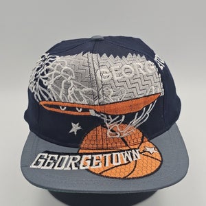 Vintage Georgetown Hoyas NCAA College Big Logo Sports Basketball HatSnapback
