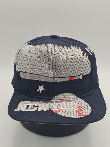 Vintage New York Yankees Baseball Sports Big Logo Hat Cap Vtg Snapback