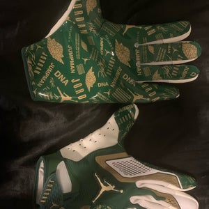 Green Adult XXL Jordan Gloves (New)