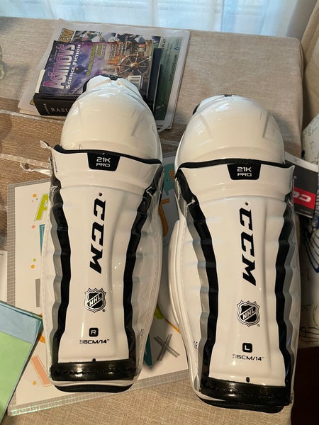 Senior CCM 21K 14" Shin Pads Pro Stock (Used)
