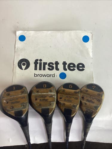 Cobra Baffler Vintage Woods Set 1-3-5-7 With Ladies Steel Shafts