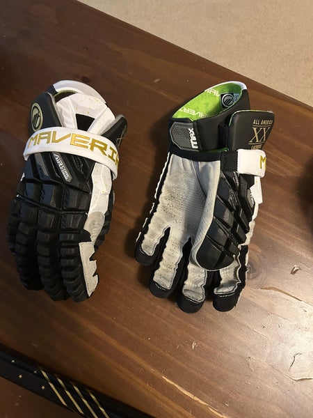 SEND OFFERS Senior All American Maverik Max Lacrosse Gloves 13" (Used Once)