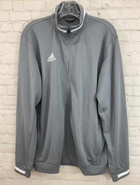 Adidas DX7322 Adult's CLIMACOOL 100% Polyester Full-Zip Track Jacket Grey Large
