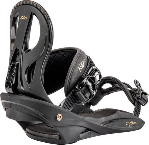 Nitro Rythm Snowboard Bindings Medium Black / Bronze Womens US 7.5 - 11 New 2025