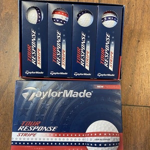 2 Dozen Taylor Made Tour Response Stripe Red White Blue
