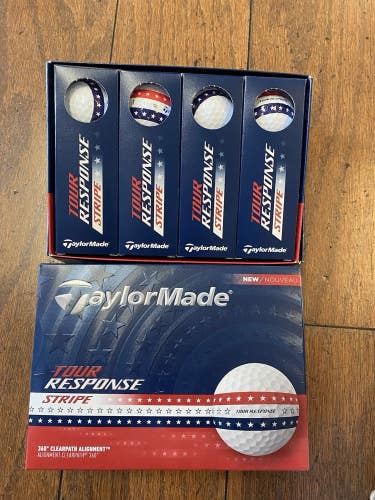 2 Dozen Taylor Made Tour Response Stripe Red White Blue