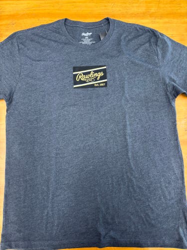 Rawlings Charcoal Logo T-Shirt (Adult 2XL)