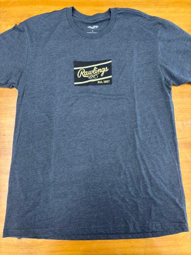 Rawlings Charcoal Logo Tee (Adult L)