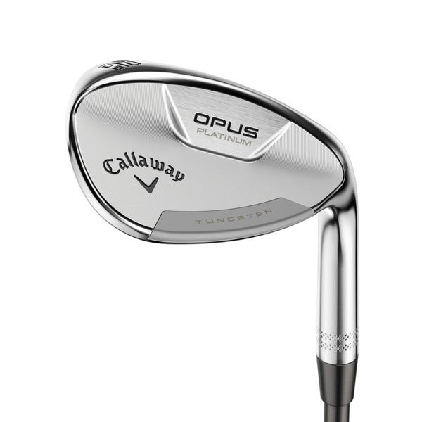 LEFT HANDED CALLAWAY OPUS PLATINUM CHROME SAND WEDGE 56°-12° (BOUNCE) S GRIND STEEL WEDGE FLEX STAN