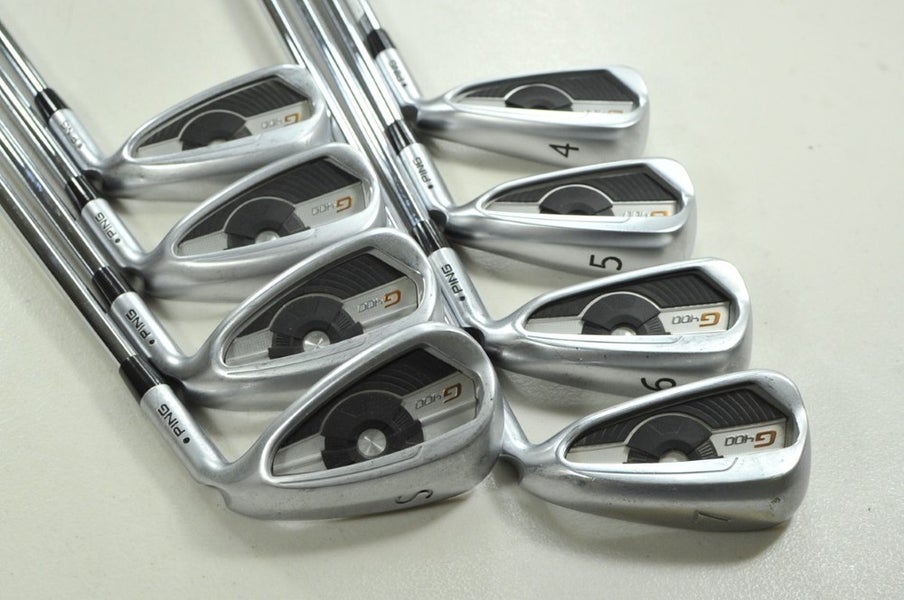 Ping G400 4-W,SW Iron Set Regular Flex Black Dot Right AWT 2.0 Steel # 203424