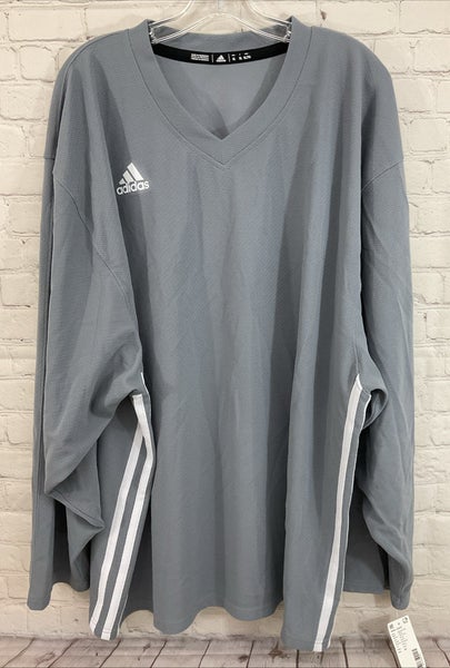 Nike EC8101 Adult's 100% Polyester Ice Hockey Sweater Mystic Grey White XL