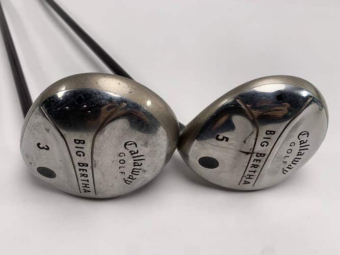 Callaway Big Bertha 2004 3 & 5 Fairway Wood Set 15* 18* Big Bertha Gems Mens RH