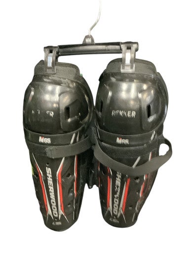 Used Sher-wood M65 Junior Shin Guards Black 11" 11686-S000046175