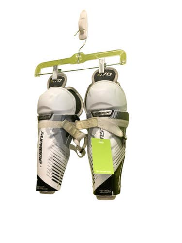 Used Bauer SUPREME Youth Shin Guards White 10" 11686-S000046169