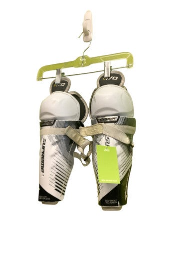 Used Bauer SUPREME Youth Shin Guards White 10" 11686-S000046169