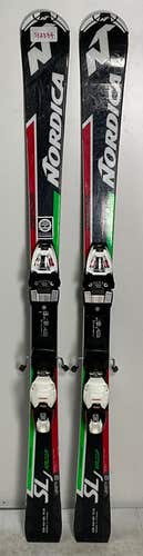 Kid's Nordica 122cm Racing Dobermann SLJ Skis With Marker Race 8 TLT Bindings (Used) (SY2334)